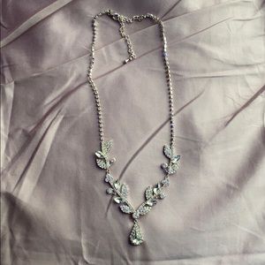 silver flower necklace